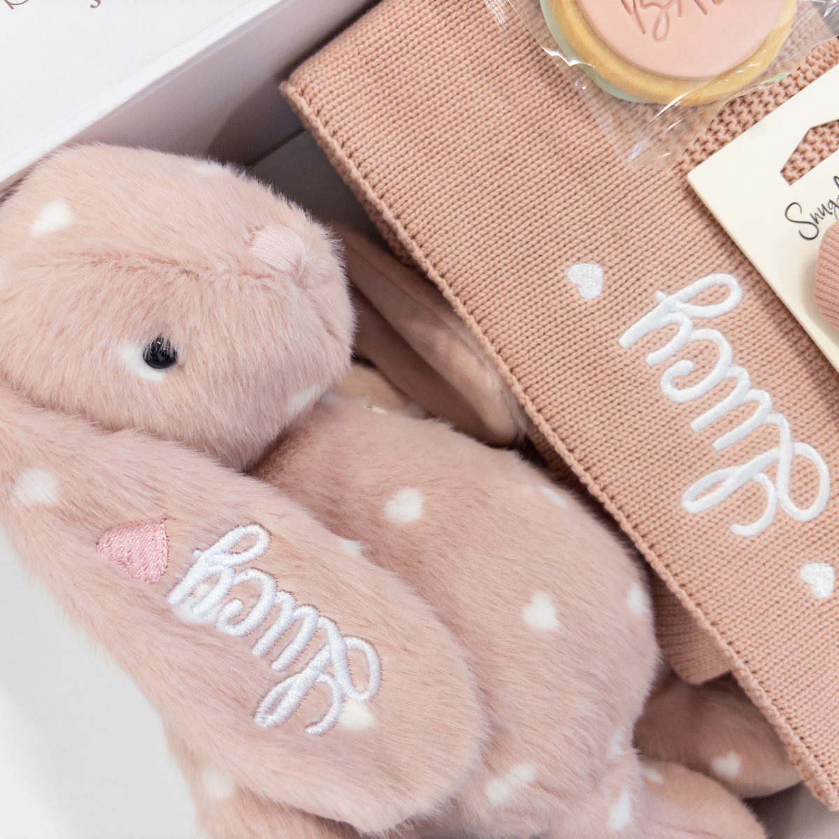 Personalised Bunny & Blanket Gift Hamper - Little Love