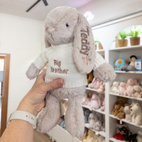 Big Brother Bunny & Jumper - Beige 30cm