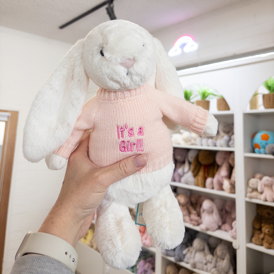 Gender Reveal Set - Cream Jellycat Bunny