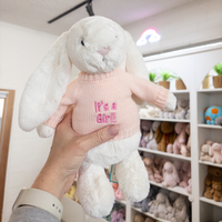 Gender Reveal Set - Cream Jellycat Bunny
