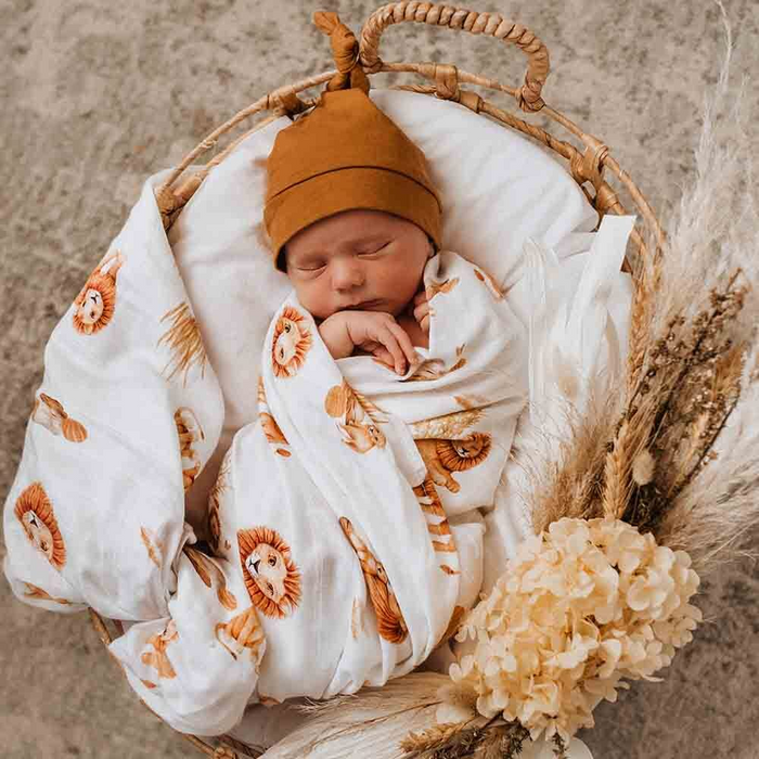 Snuggle Hunny Organic Muslin Wrap | Lion