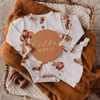 Snuggle Hunny Long Sleeve Organic Bodysuit - Lion