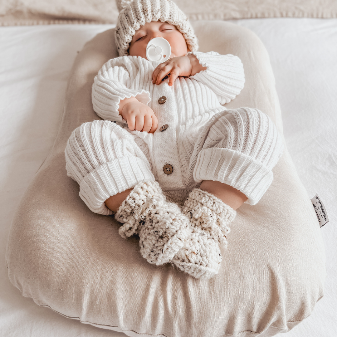 Little B's Knitted Cotton Rib Romper - Milk