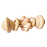 OB Designs | Eco Friendly Wooden Rattle Toy | Blush