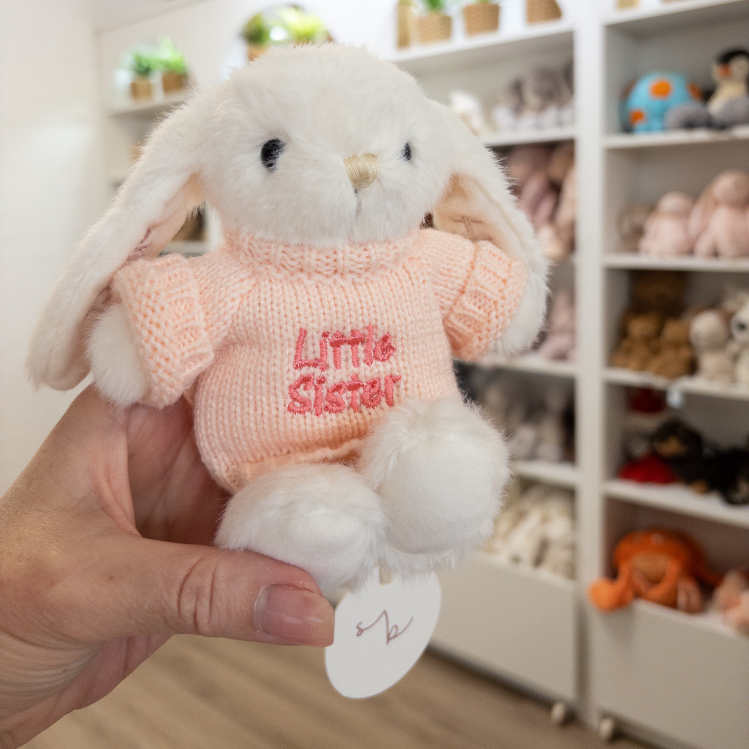 Little Sister Bunny & Jumper - Marshmallow 15cm