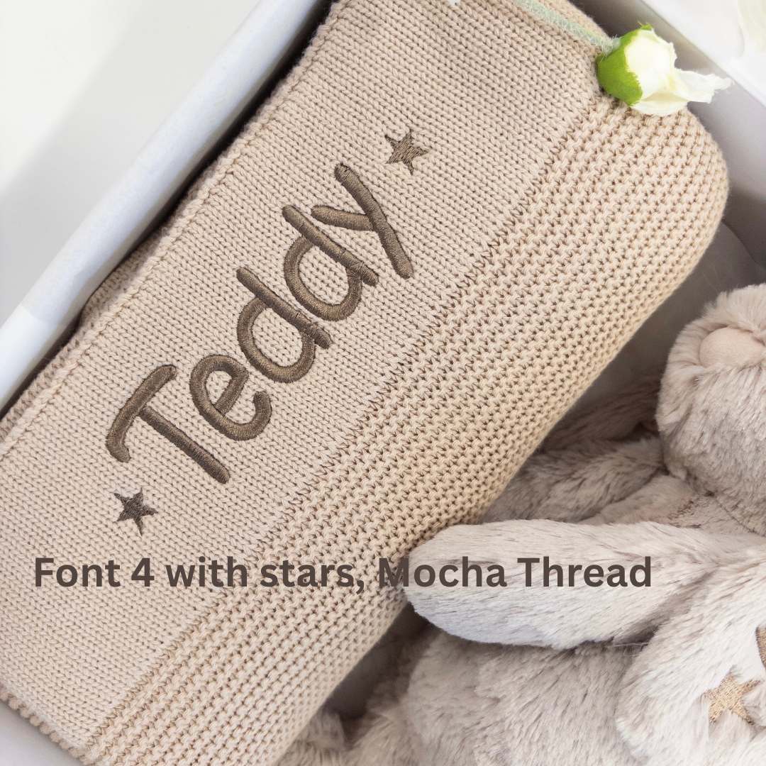 Personalised Bunny & Blanket Gift Hamper - Beige