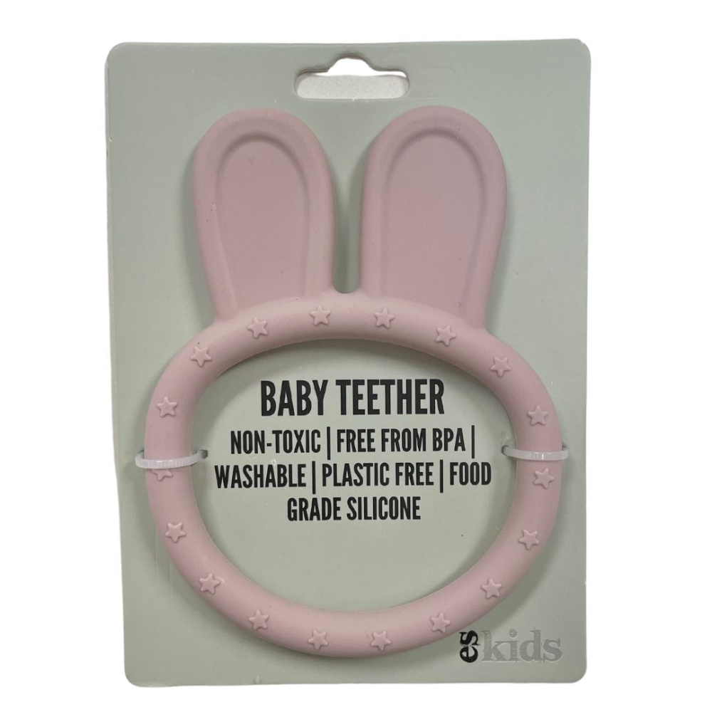 ES Kids | Silcone Bunny Teether - Light Pink