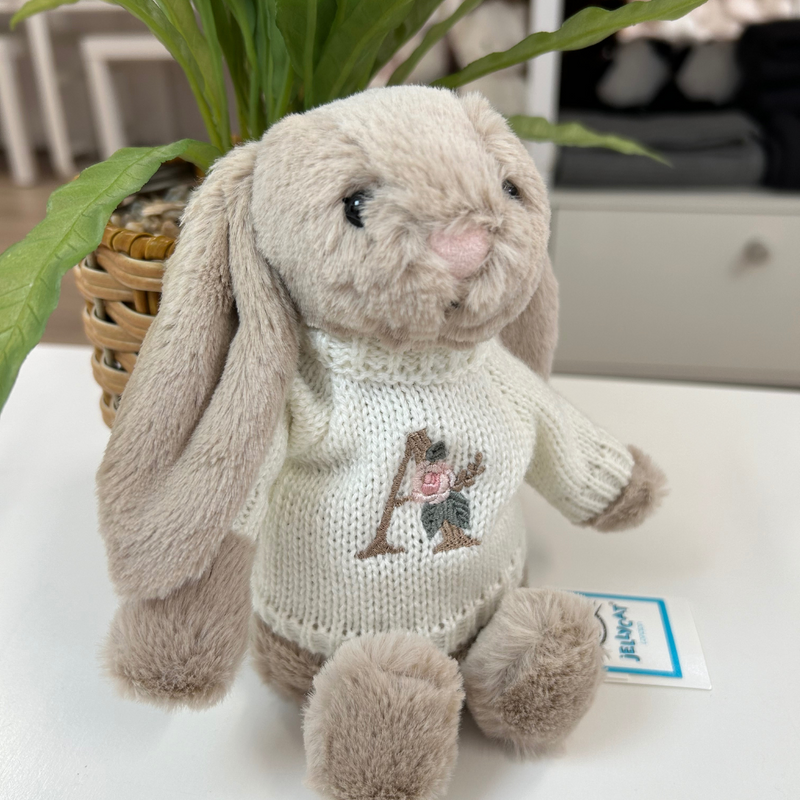 Personalised Bunny Jumper - Cream (SMALL)
