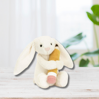 Personalised Jellycat Cream Bunny with Pencil- SMALL