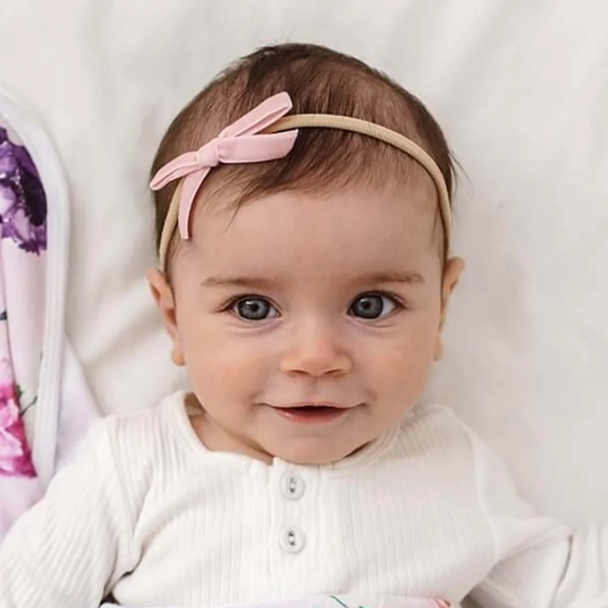 Snuggle Hunny Velvet Bow - Rose Pink