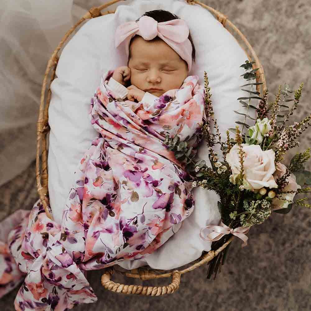 Organic Muslin Wrap - Blushing Beauty Organic Muslin Wrap - Blushing Beauty