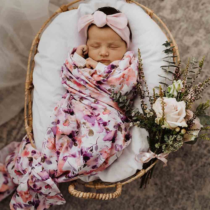 Snuggle Hunny Organic Muslin Wrap | Blushing Beauty