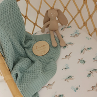 Snuggle Hunny Personalised Baby Blanket - Sage/Mint