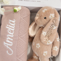 Personalised Bunny & Blanket Gift Hamper - Rosie