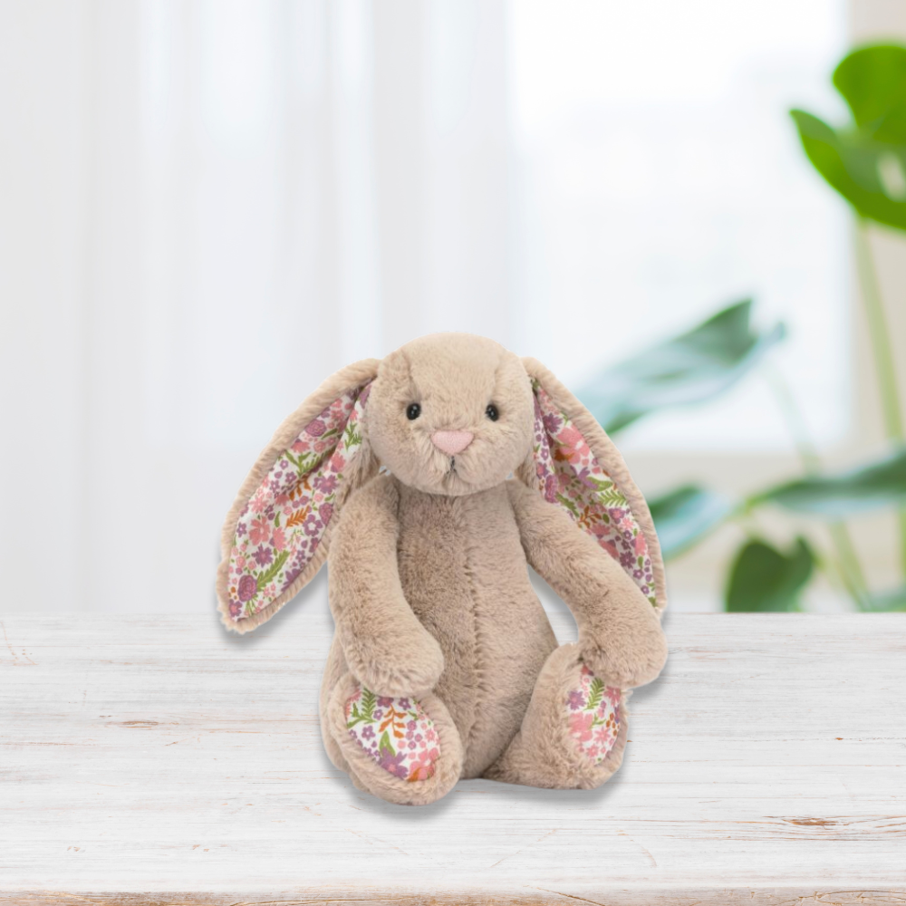 Personalised Jellycat Blossom Beige Bunny - Petal (SMALL)