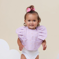 Snuggle Hunny Bib | Lilac Bloom Frill