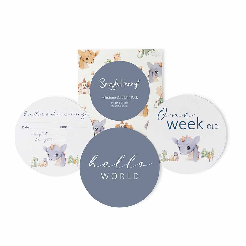 Dragon & Bluebell Reversible Milestone Cards 3 Pack Dragon & Bluebell Reversible Milestone Cards 3 Pack