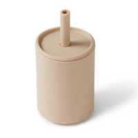 Snuggle Hunny Silicone Cup and Straw | Pebble