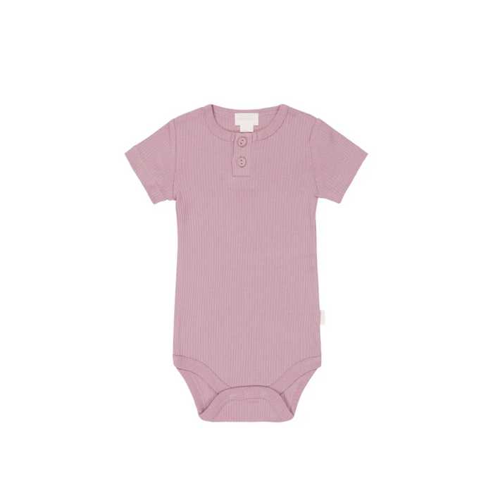 Jamie Kay Organic Cotton Modal Darcy Rib Tee Bodysuit | Vintage Violet