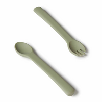 Snuggle Hunny Silicone Spoon and Fork Set | Dewkist