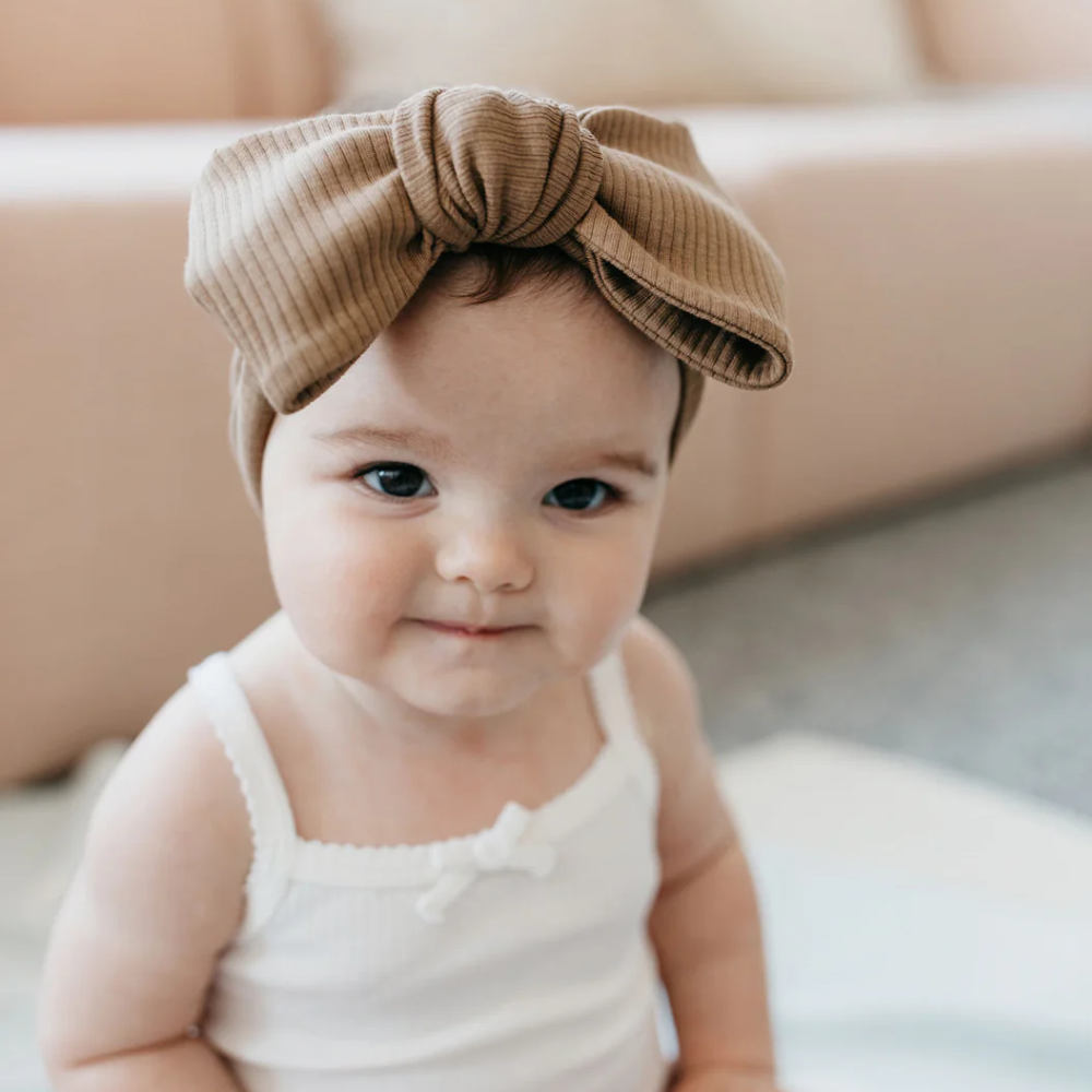 Jamie Kay Organic Cotton Modal Headband | Creme Caramel | Child