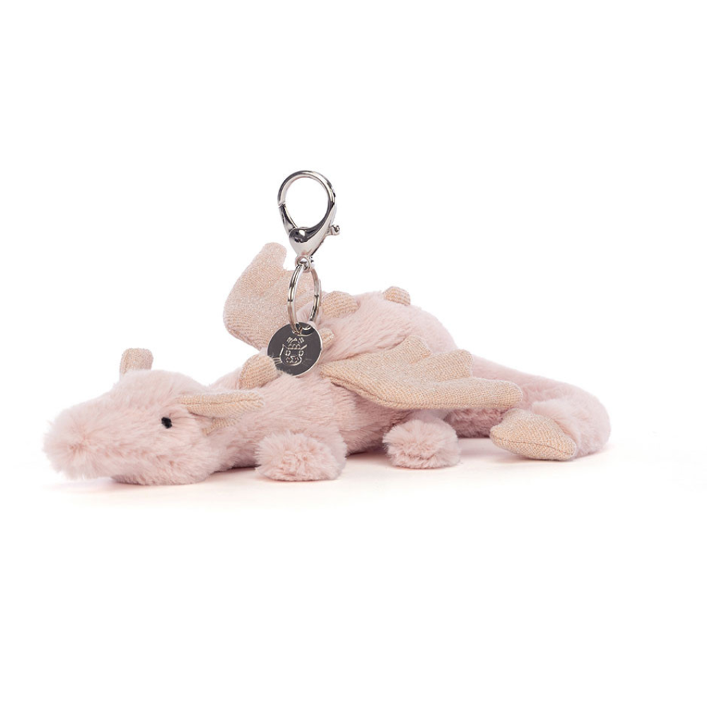 Jellycat Little Rose Dragon Bag Charm Bunny Col