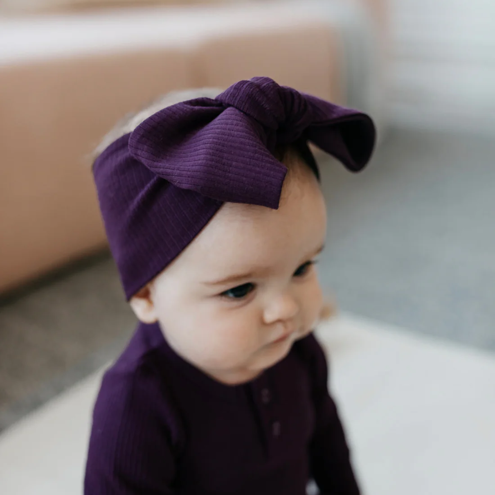 Jamie Kay Organic Cotton Modal Headband | Fig | Baby