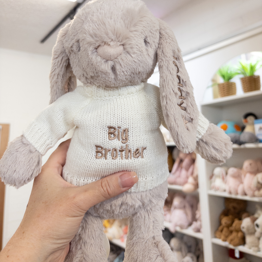Big Brother Bunny & Jumper - Beige 30cm