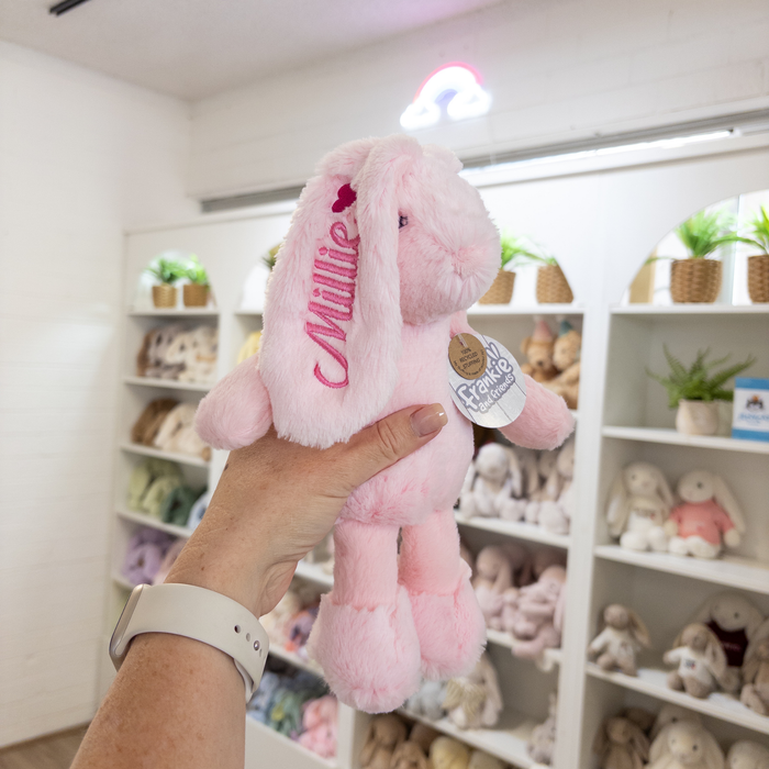 Personalised Small Frankie Bunny - Pink 25cm