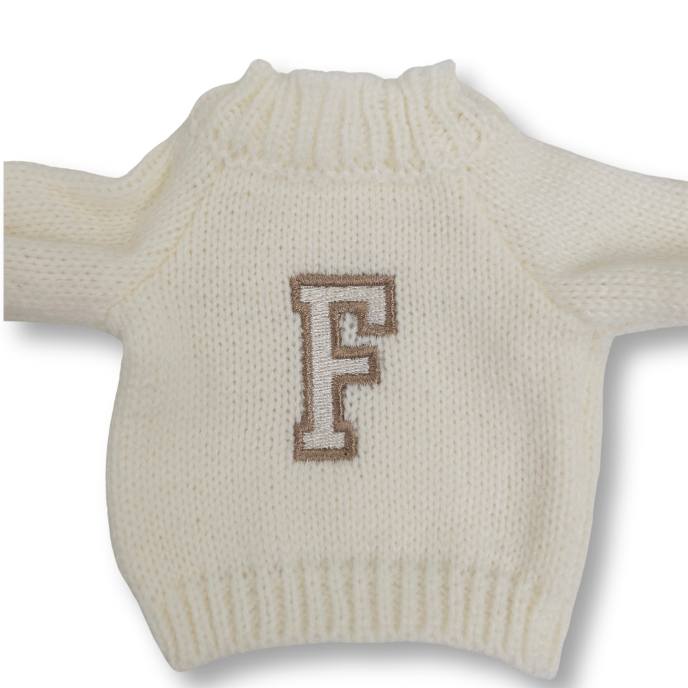 Personalised Christmas Bunny Jumpers - Red & Cream (MEDIUM)