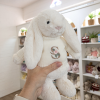 Personalised Stone Blanket & Jellycat Bunny Girl Hamper
