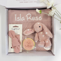 Personalised Little Love Bunny & Blanket Gift Hamper