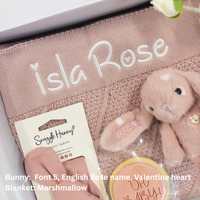 Personalised Little Love Bunny & Blanket Gift Hamper