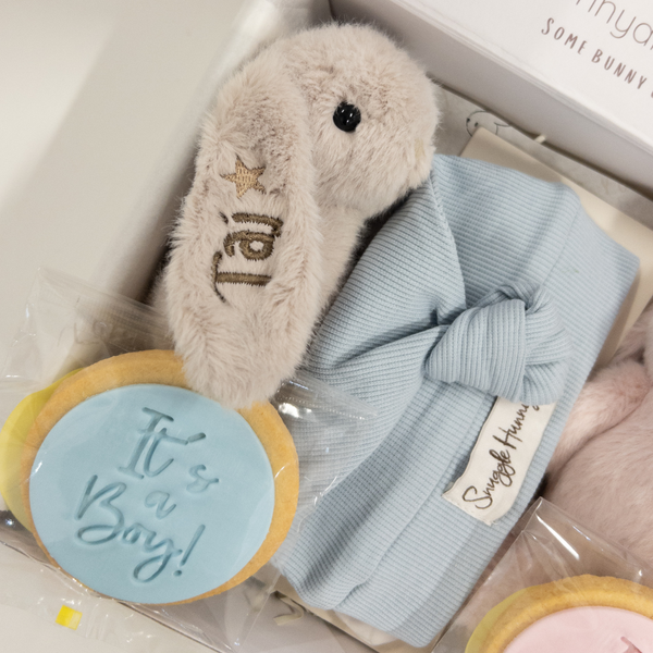 Personalised Baby Gift Hamper - Twin Boys
