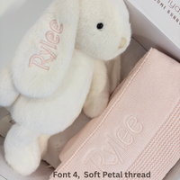 SAME-DAY Bunny & Blanket Gift Hamper - Marshmallow