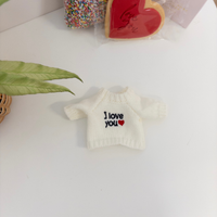 Valentines Day Gift - SMALL Bunny Jumper - Cream (Fits SMALL size Jellycat Bunny)