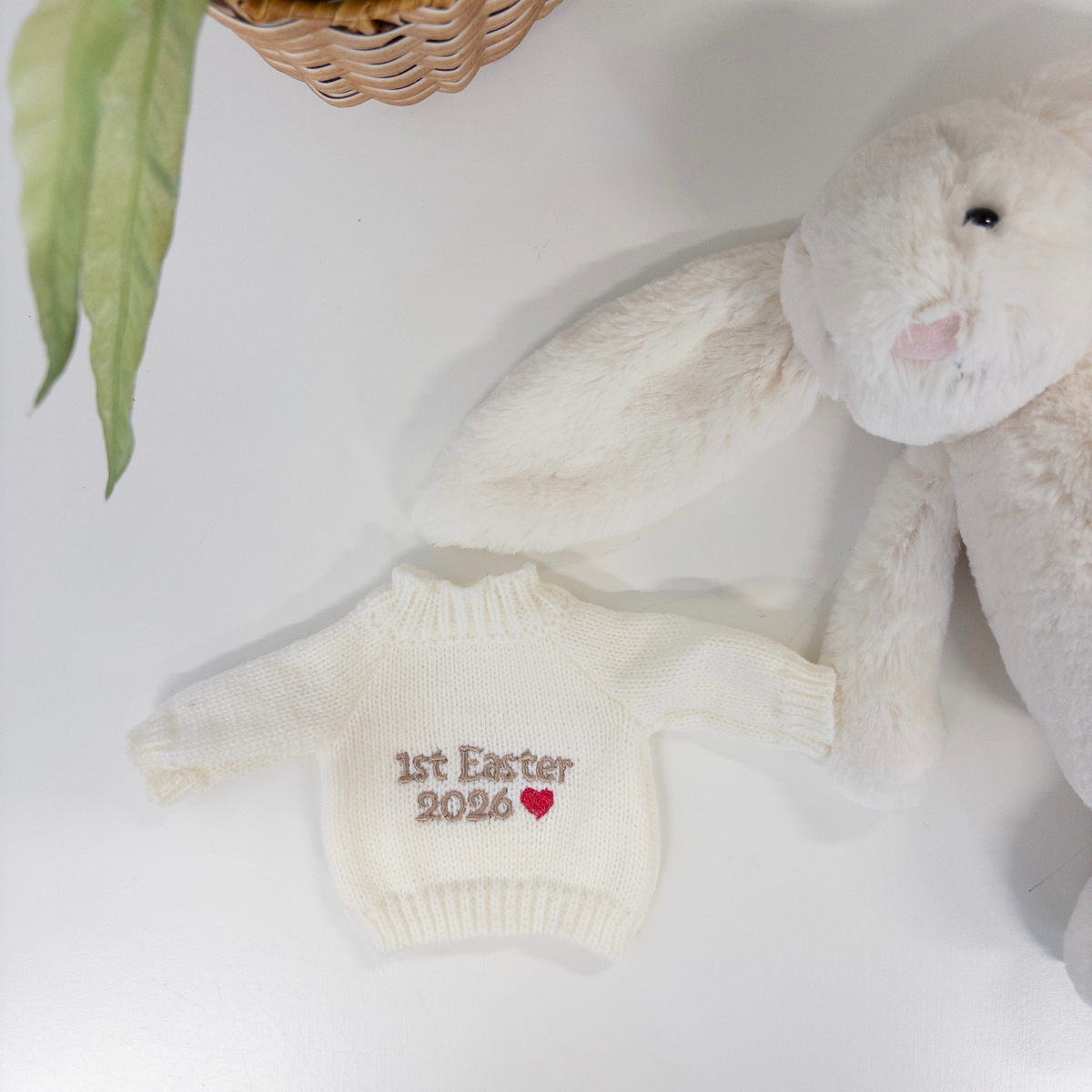 Personalised Bunny Jumper 1st Easter 2026 - Cream