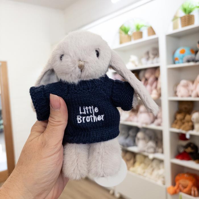 Little Brother Bunny & Jumper - Beige 15cm