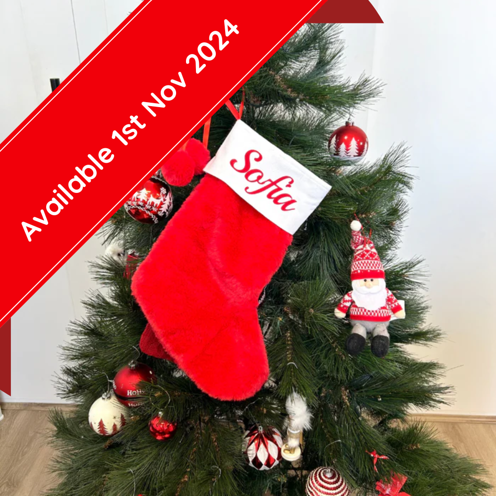 Personalised Christmas Santa Stocking - Red (AVAILABLE 1 NOV 24)