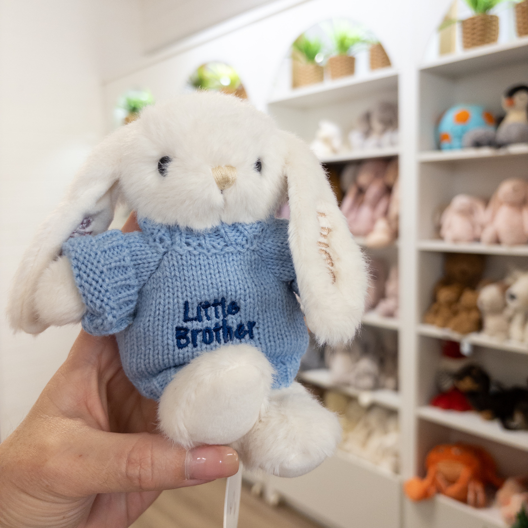 Little Brother Bunny & Jumper - Marshmallow 15cm