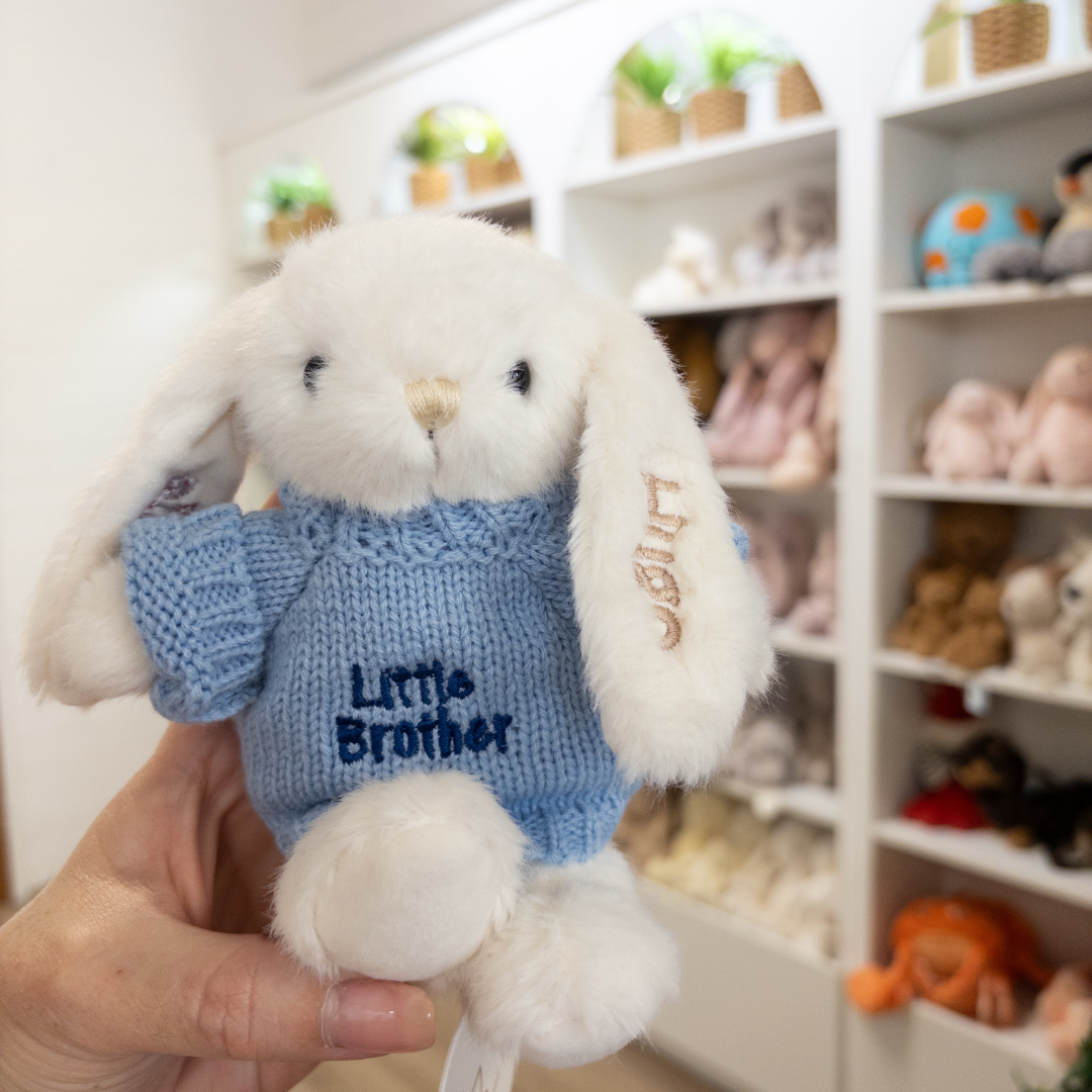 Little Brother Bunny & Jumper - Marshmallow 15cm
