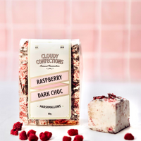 Cloudy Confections Marshmallow | Raspberry dark chocolate