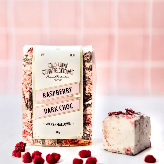 Cloudy Confections Marshmallow | Raspberry dark chocolate