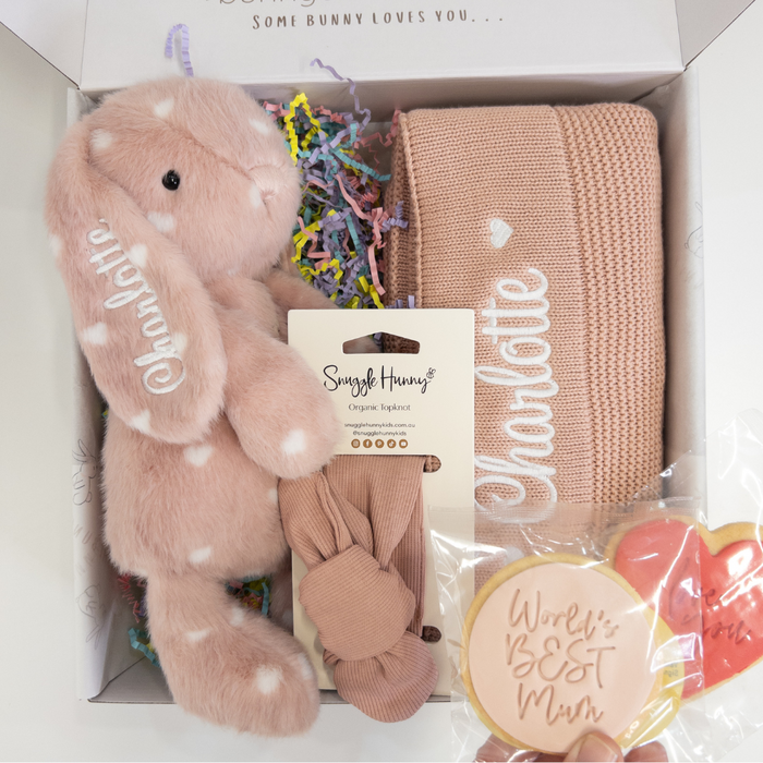 Personalised Bunny & Blanket Gift Hamper - Little Love