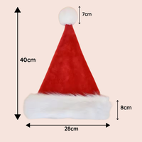 Personalised Luxury Christmas Santa Hat - Adult