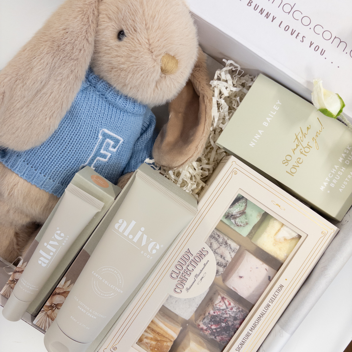 Personalised Mum & Bub Baby Boy Gift Hamper - Caramel