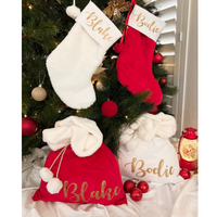 Personalised Christmas Santa Sack - Red