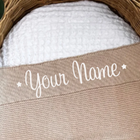 Personalised Baby Blanket - Beige Knit