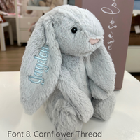 Personalised Medium Jellycat Bunny - Silver