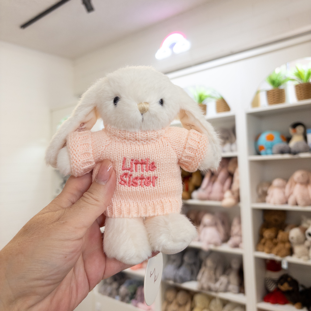 Little Sister Bunny & Jumper - Marshmallow 15cm